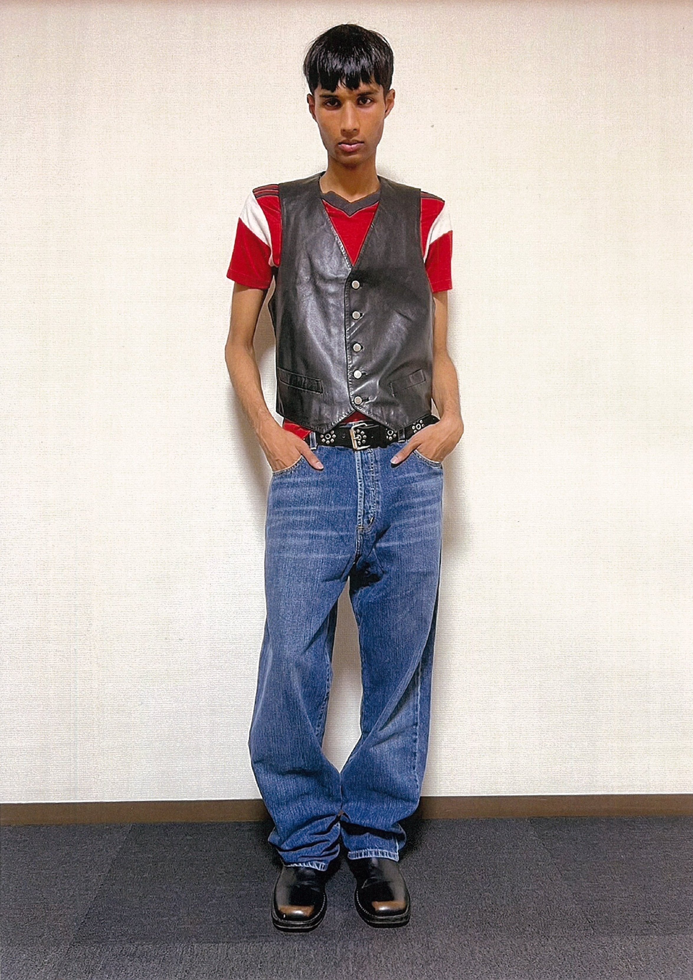 archive France製　agnes b homme オールレザーベスト archive France製 agnes b homme オールレザーベスト